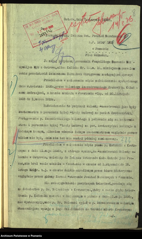 Obraz 15 z jednostki "Koło Ostrów akta sądu honorowego sprawie Walenty Szczodrowski i Andrzej Kałużny."
