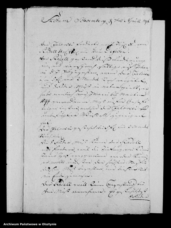 Obraz z jednostki "Jalowski aus Somrau gegen Radell wegen Beudefecte"