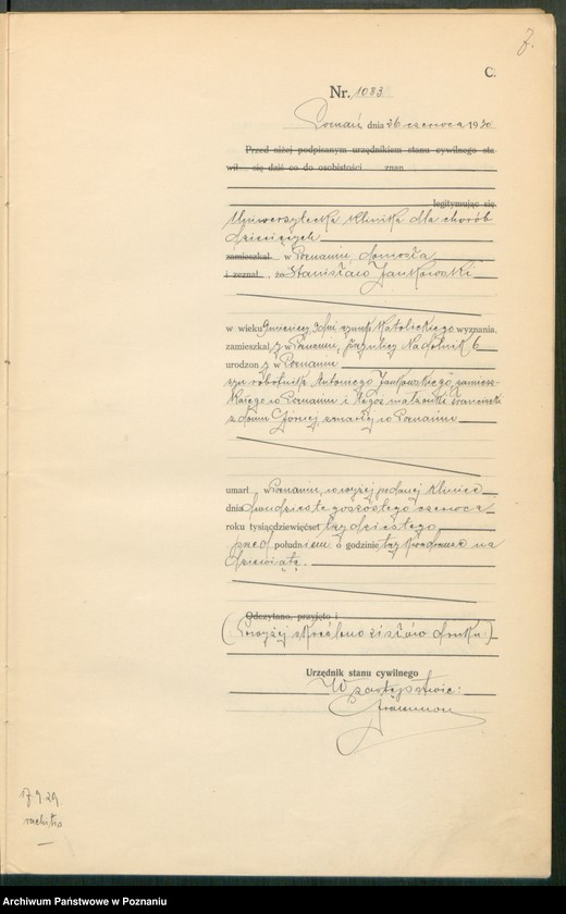 Obraz 9 z jednostki "Księga miejscowa zgonów tom III [Rejestr główny zgonów]"