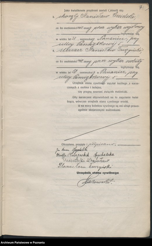 Obraz 9 z jednostki "Księga miejscowa małżeństw tom I [Rejestr główny małżeństw]"