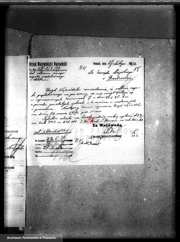 Obraz 17 z jednostki "Pozwolenie policyjno-techniczne na budowę zespołu ssąco-gaz. 125 KM z prądnicą prądu stał. 2 x 115 wolt w elektrowni miejskiej Grodzisk Wlkp., pow. nowotomyski"