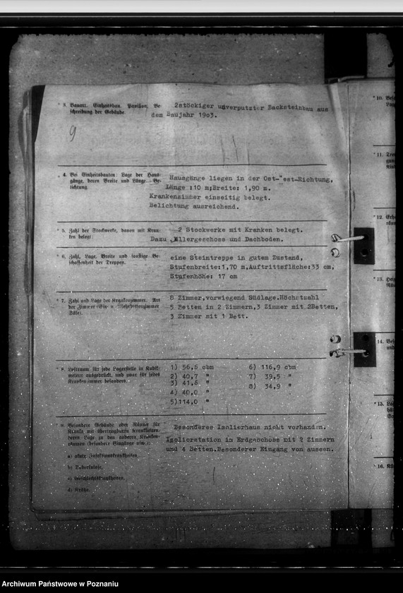 Obraz 14 z jednostki "Krankenhausplanung - Regierungsbezirk Posen"