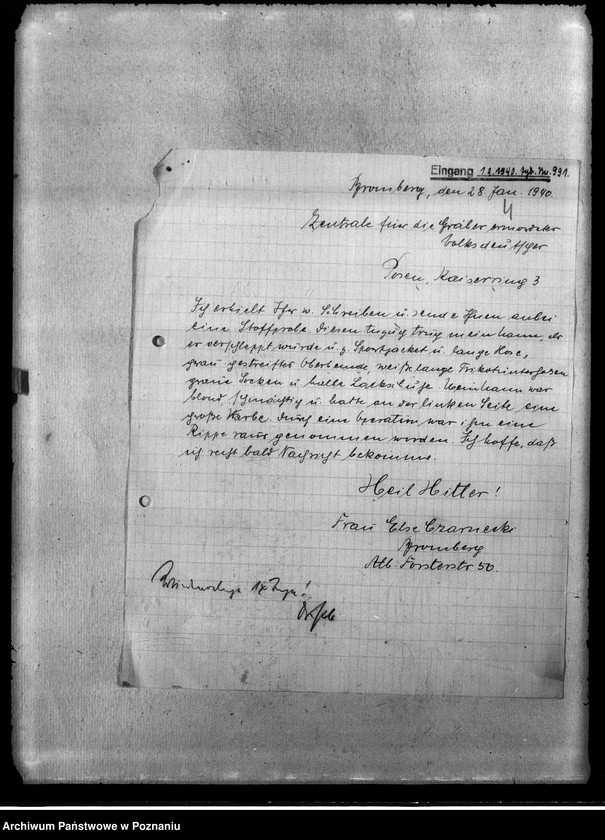 Obraz 8 z jednostki "Korespondencja w sprawie miejscowych Niemców, którzy zginęli w 1939 roku"