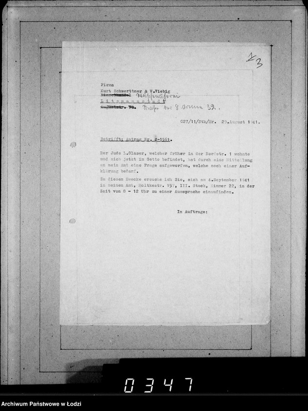 Obraz 7 z jednostki "J.1561-1580 [Wnioski Żydów z Getta o zwrot należności za towar wzięty na kredyt]"