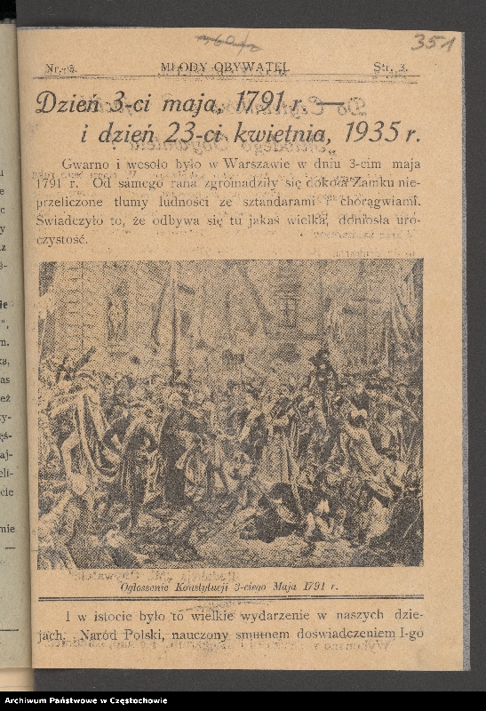 image.from.collection.number "Obchody uchwalenia Konstytucji 3 Maja w zasobie Archiwum Państwowego w Częstochowie111"