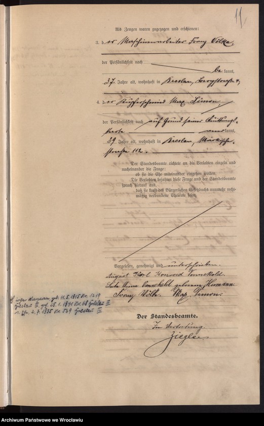 image.from.unit.number "Heiraths-Haupt-Register Breslau I 1910 Band 6"