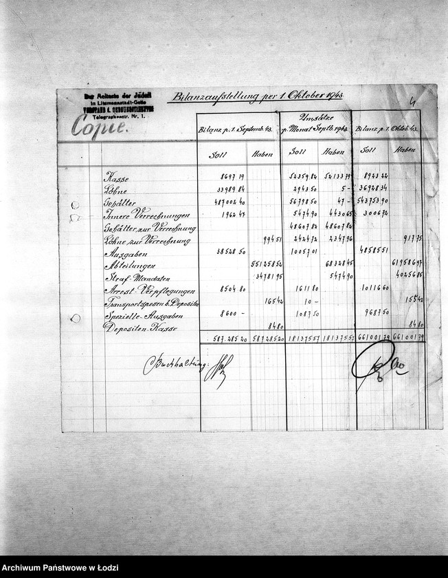 Obraz 7 z jednostki "Bilanzen [Bilanse miesięczne]"