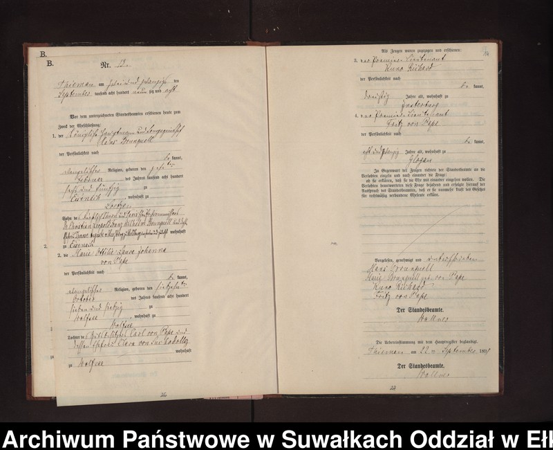 image.from.unit.number "Heiraths-Neben-Register des Preussischen Standes-Amtes Rydzewen Kreis Loetzen"