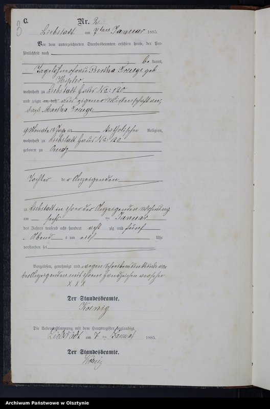 image.from.unit.number "Sterbe-Neben-Register Nr 1 - 71"