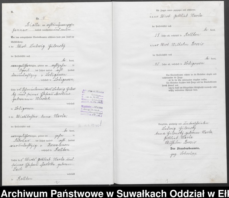 image.from.unit.number "[Heirats-Haupt-Register des Königlichen Preussischen Standes-Amtes Bialla Kreis Johannisburg]"