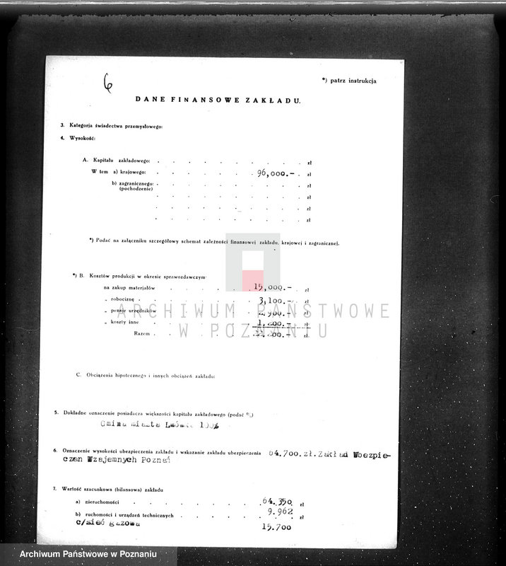 Obraz 10 z jednostki "Kwestionariusz gazowni miejskiej w Lwówku pow. nowotomyski"