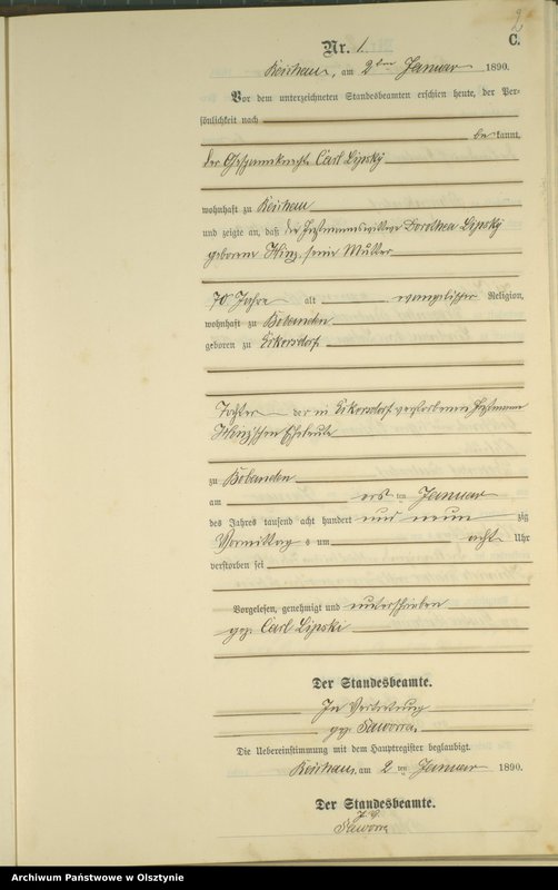 image.from.unit.number "Sterbe-Neben-Register Nr 1 - 87"