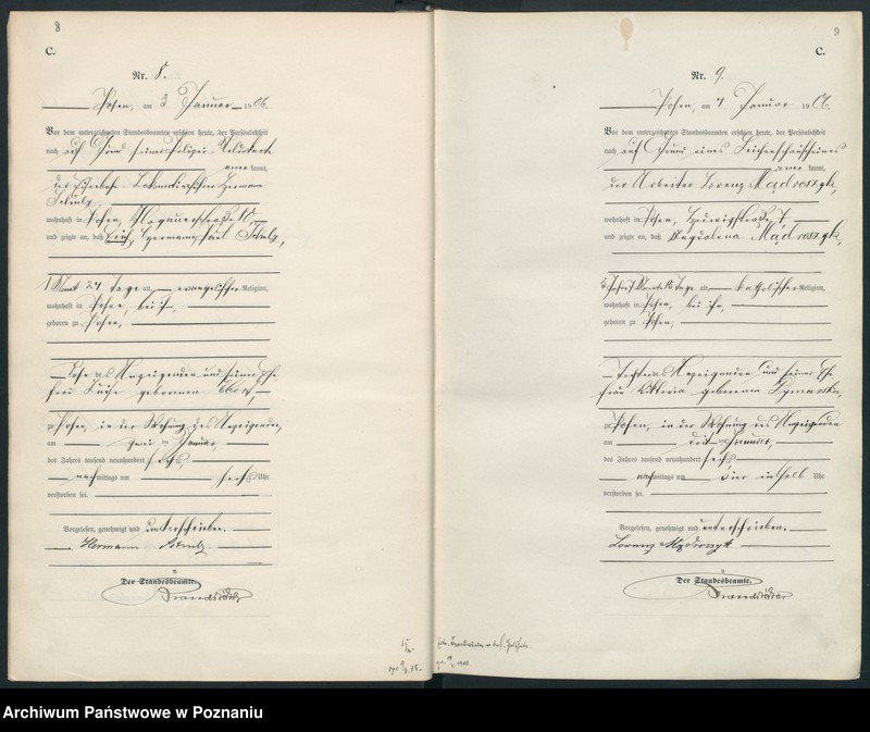 Obraz 7 z jednostki "Księga miejscowa zgonów"