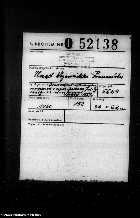 Obraz 2 z jednostki "Sprawozdania sytuacyjne miesięczne z życia społeczno-politycznego za miesiące kwiecień, maj, czerwiec 1930 r."