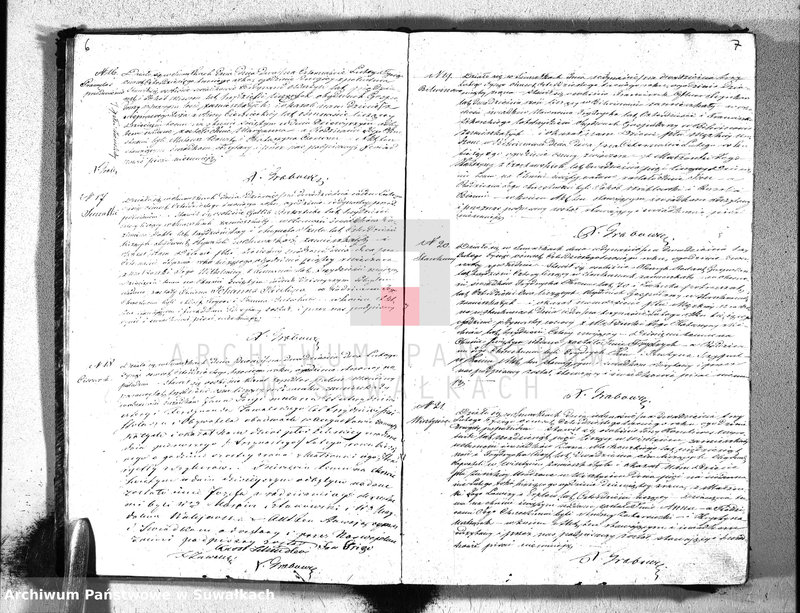 Obraz 6 z jednostki "Duplikat ksiąg metrycznych Parafij Ewangelickiey Suwałki za rok 1843."