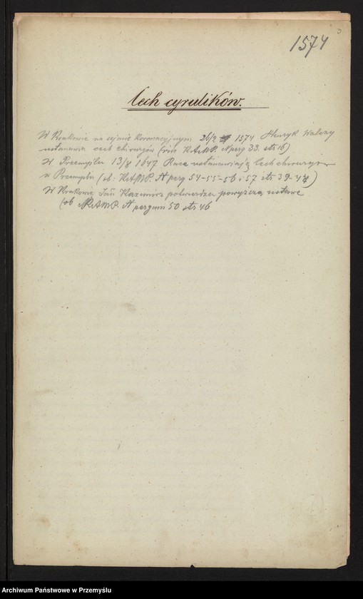 Obraz 1 z kolekcji "Cech cyrulicki i aptekarski w Przemyślu111"