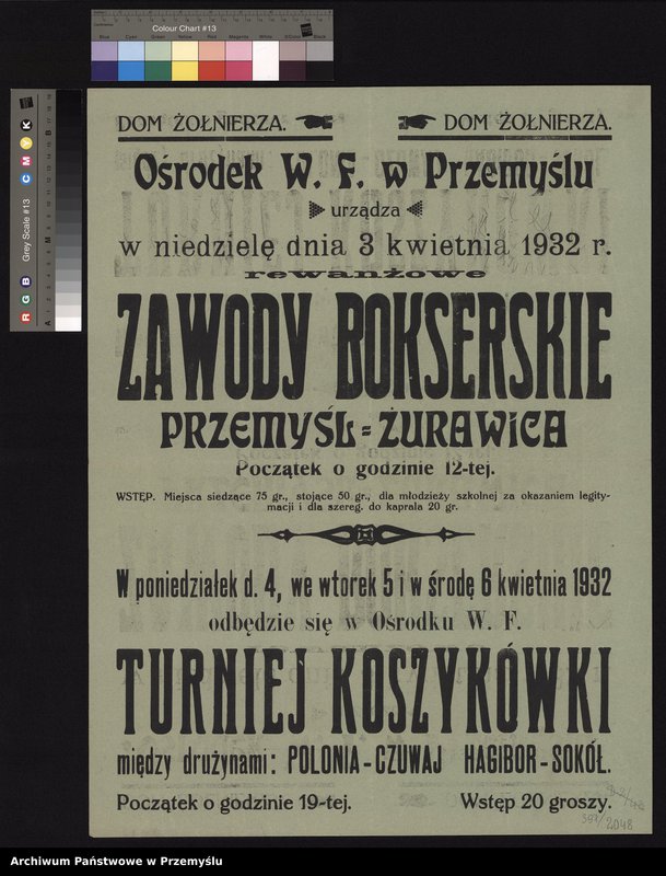 Obraz 5 z kolekcji "Sport w dwudziestoleciu międzywojennym na przemyskich afiszach111"