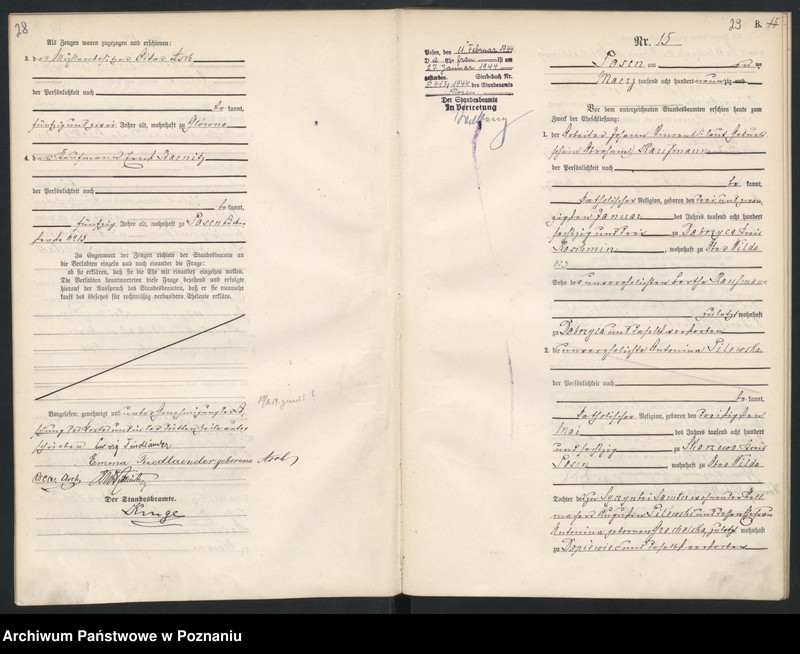 Obraz 17 z jednostki "Księga małżeństw"