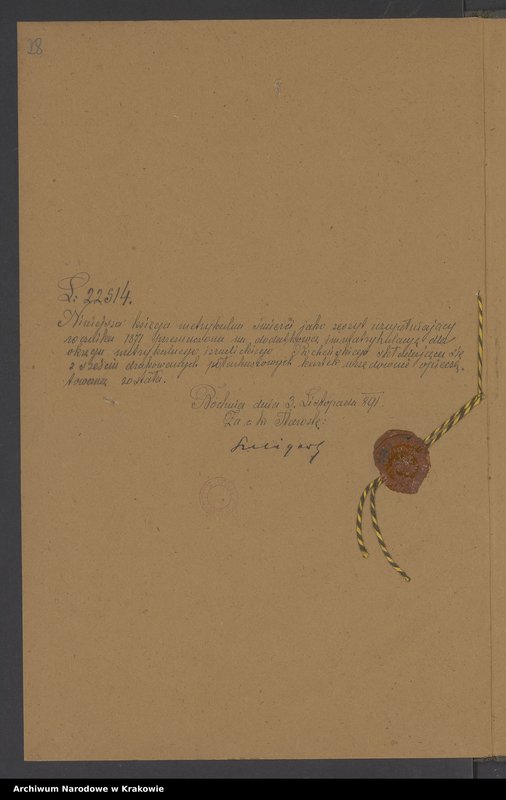 image.from.unit.number "Księga metr.[ykalna] śmierci okręgu metr.[ykalnego] izr.[aelickiego] bocheńskiego jako zeszyt uzupełniający rocznika 1871 [wraz z indeksem]"
