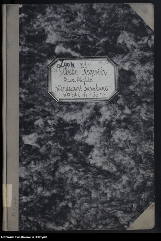 image.from.unit.number "Sterbe-Haupt-Register,Tom I,Nr 1 - 154"