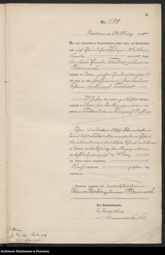 Obraz 8 z jednostki "Księga miejscowa zgonów"