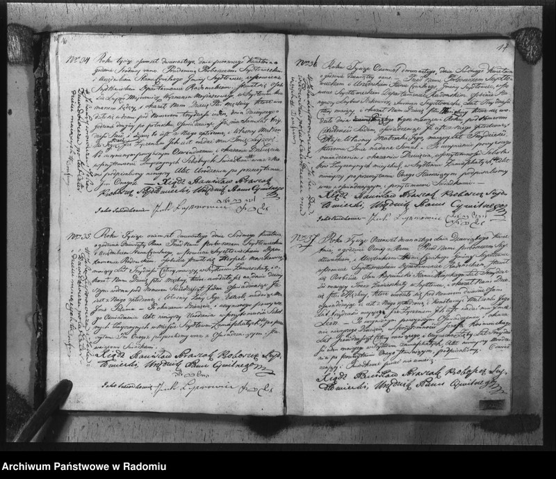 image.from.unit.number "Akta urzędnika stanu cywilnego gminy Szydłowiec z roku 1812"