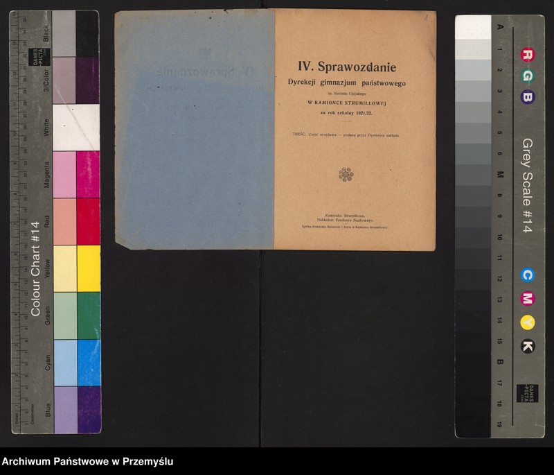 image.from.unit.number "IV Sprawozdanie Dyrekcji Gimnazjum Państwowego im. Kornela Ujejskiego w Kamionce Strumiłowej za rok szkolny 1921/22"