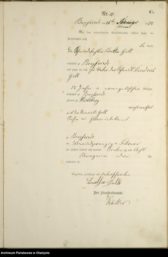 Obraz 14 z jednostki "Sterbe-Haupt-Register Nr 1 - 69"