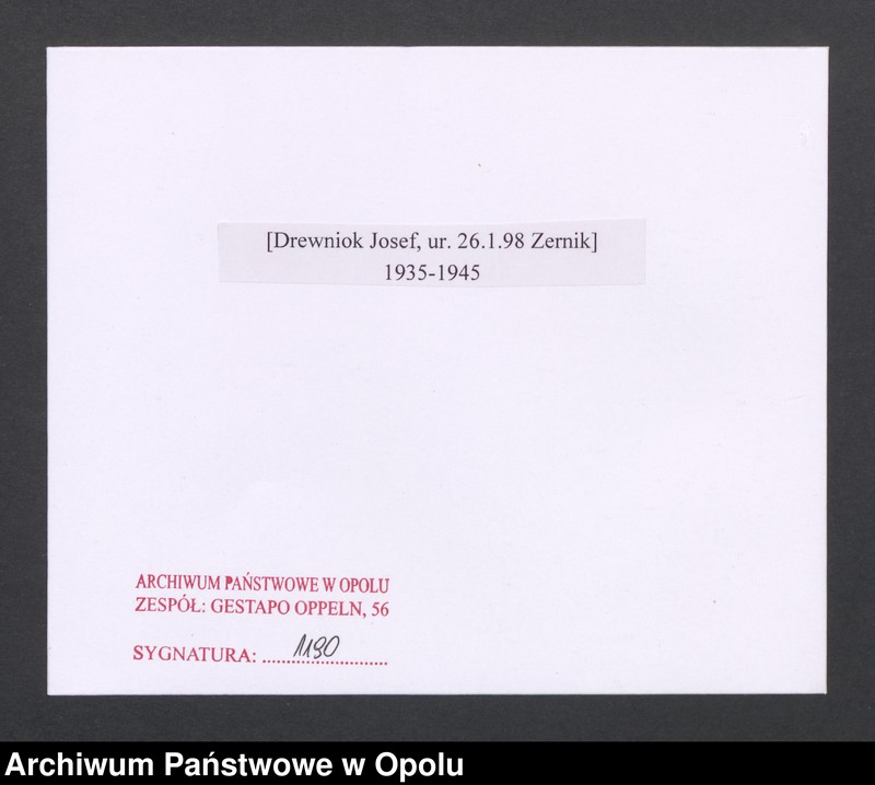 Obraz 2 z jednostki "[Drewniok Josef, ur. 26.1.1898 Zernik]"