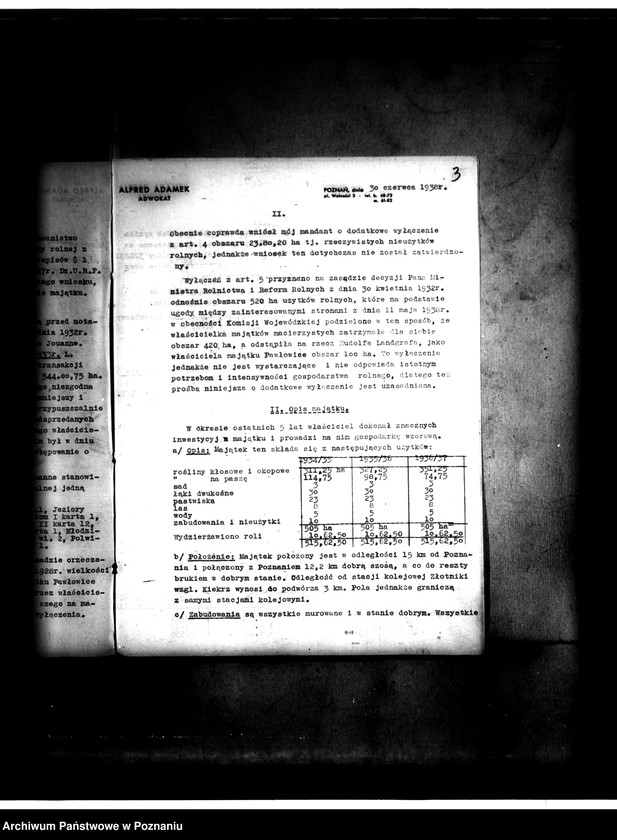 Obraz 7 z jednostki "Majątek Pawłowice powiatu poznańskiego wyłączenie z art. 5 ustawy o wykonaniu reformy rolnej"