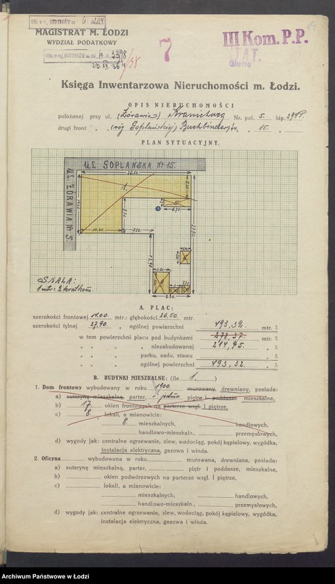 image.from.unit.number "Księga inwentarzowa nieruchomości m. Łodzi ul. Żurawia"