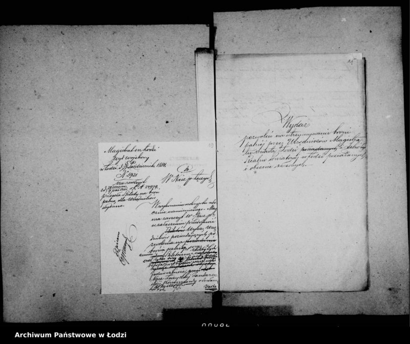 Obraz 11 z jednostki "Akta w przedmiocie utrzymywania broni palnej i siecznej"