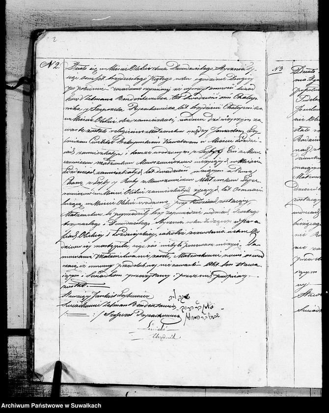 image.from.unit.number "Księga dla zapisywania aktów zaślubionych Urzędnika Stanu Cywilnego wyznania mojżeszowego miasta Olity pow. Kalwaryjskiego"