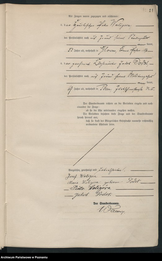 Obraz 13 z jednostki "Księga miejscowa małżeństw tom II [Rejestr główny małżeństw]"