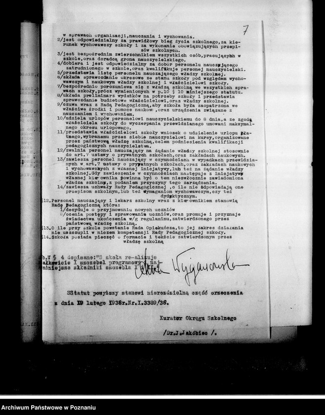 Obraz 11 z jednostki "Prywatna Szkoła Powszechna A. Wyganowskiej w Warszówce powiat Kalisz"