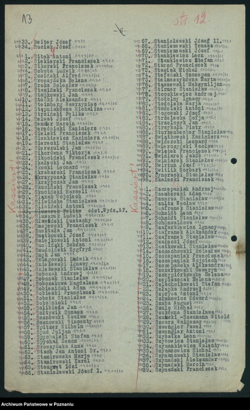 Obraz 15 z jednostki "Wykaz akt Urzędu Walki z Lichwą i Spekulacją w Poznaniu oraz ekspozytur i inspektoratów"