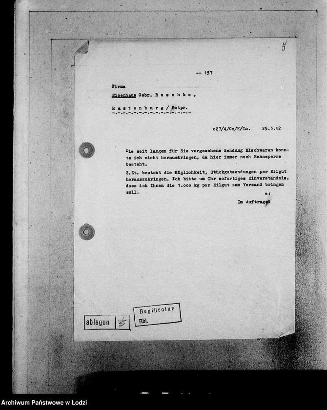 Obraz 9 z jednostki "[Korespondencja z urzędami, instytucjami i firmami] Lit.Rel-Ry."