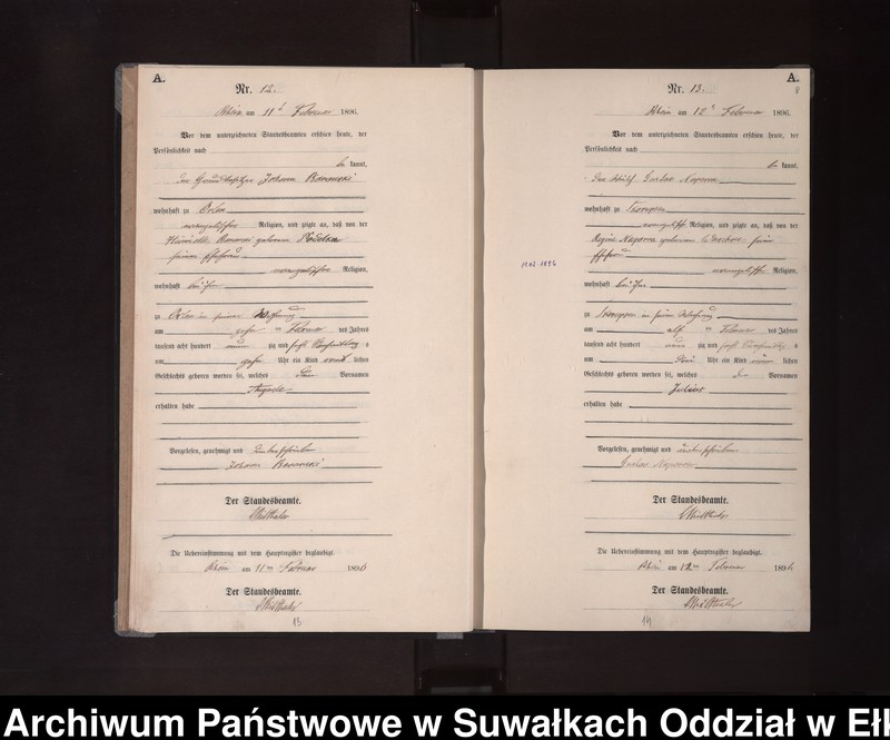 image.from.unit.number "Geburts-Neben-Register des Königlichen Preussischen Standes-Amtes Orlen in Rhein Kreis Loetzen"