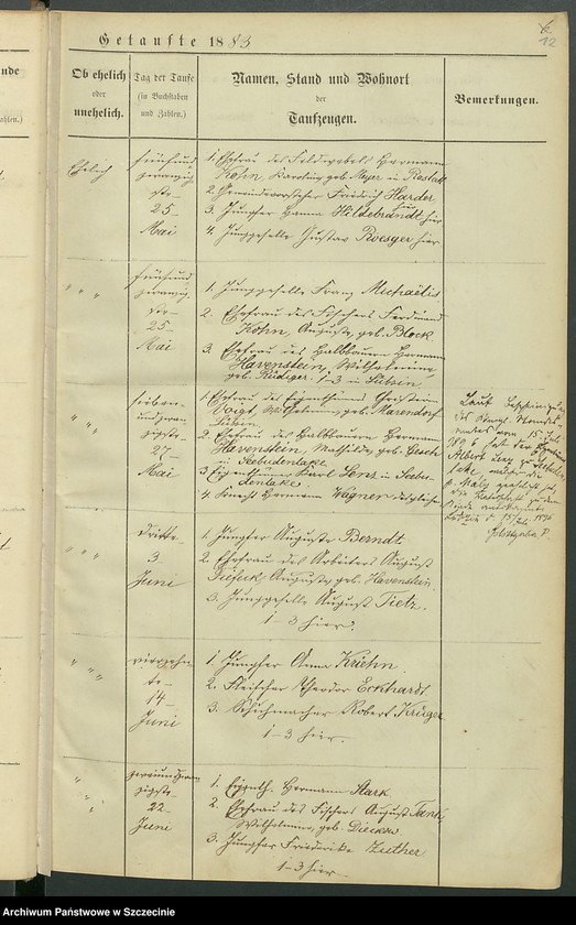 image.from.unit.number "Kirchenbuch. Lübzin (Lubczyna, now.)."