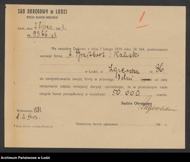 Obraz 3 z jednostki "Ajzel Brajtbort- sprzedaż mąki"