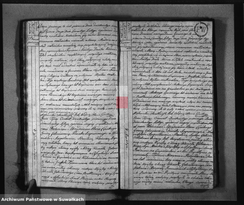 image.from.unit.number "Akta Urzędnika Stanu Cywilnego Zaszlubionych od dnia 1 Stycznia 1821 R-u do dnia ostatniego Grudnia tegoż roku Gminy Jeleniewskiey"