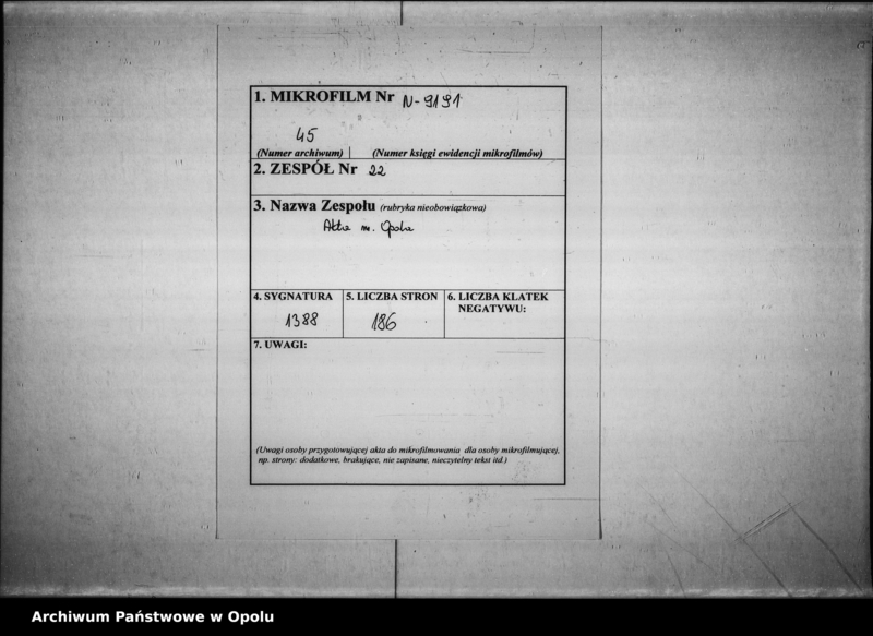 Obraz 2 z jednostki "Acta von der Schützen Gilde zu Oppeln... Deren Uniformirung und Prämien-Zalung für den Schützen König betreffend Vol. No. 6 de anno 1802"