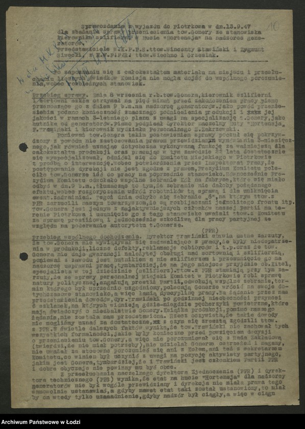 Obraz 11 z jednostki "Zażalenia, interwencje [członków PPS kierowane do WK]"