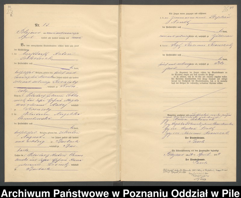 Obraz 16 z jednostki "Księga małżeństw"