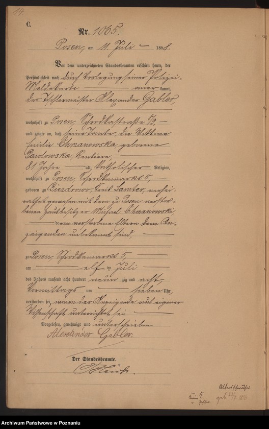 Obraz 17 z jednostki "Księga zgonów t. III"