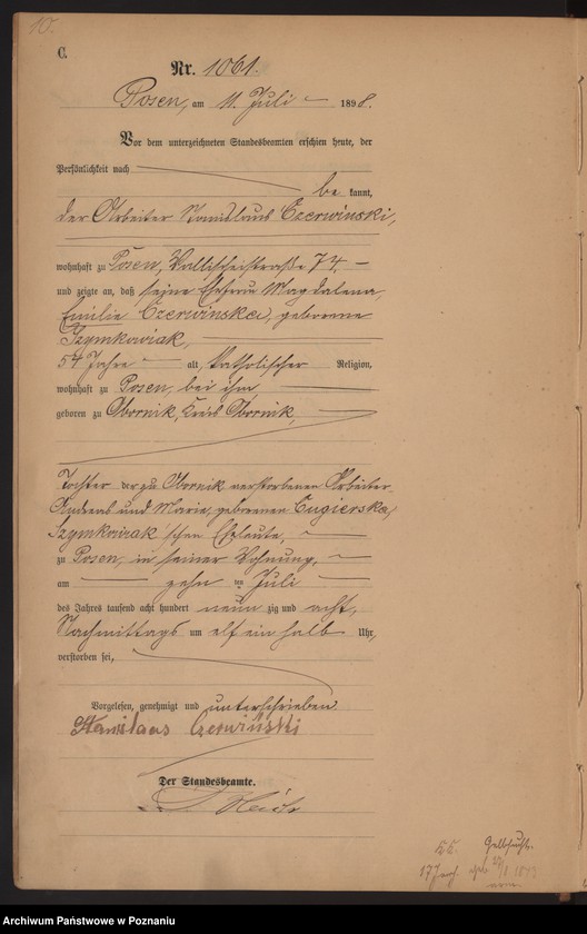 Obraz 13 z jednostki "Księga zgonów t. III"