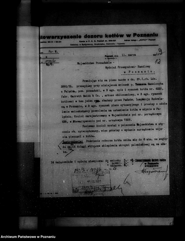 Obraz 16 z jednostki "Młyn parowy w Palędziu powiat poznański nr woj. 638"