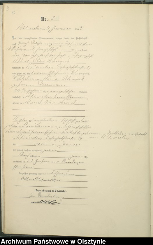 image.from.unit.number "Sterbe-Haupt-Register Tom I,Nr 1 - 394"