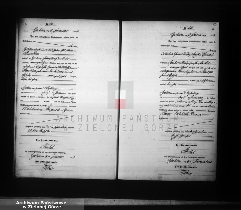 image.from.unit.number "Geburts-Neben-Register, Band I von No 1 bis No 524"