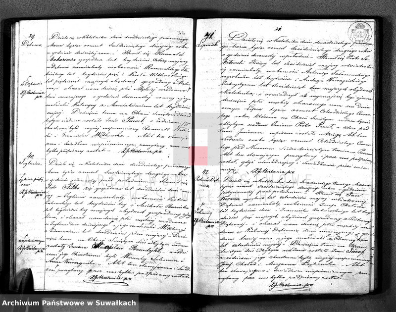 Obraz 13 z jednostki "[Duplikat Aktów urodzeń, zaślubienia i zejśćparafii Rzym.-Kat. w Kaletniku 1862 r.]"